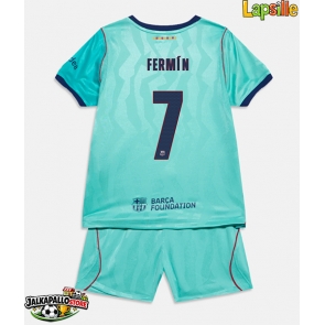 Barcelona Fermin Lopez #7 Kolmaspaita Lapsille 2026-27 Lyhythihainen (+ shortsit)